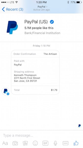 Comment Remettre Un Paiement Actif Paypal Messenger supporte désormais les paiements via Paypal